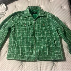 Fashion Nova Green Plaid Performance Jacket